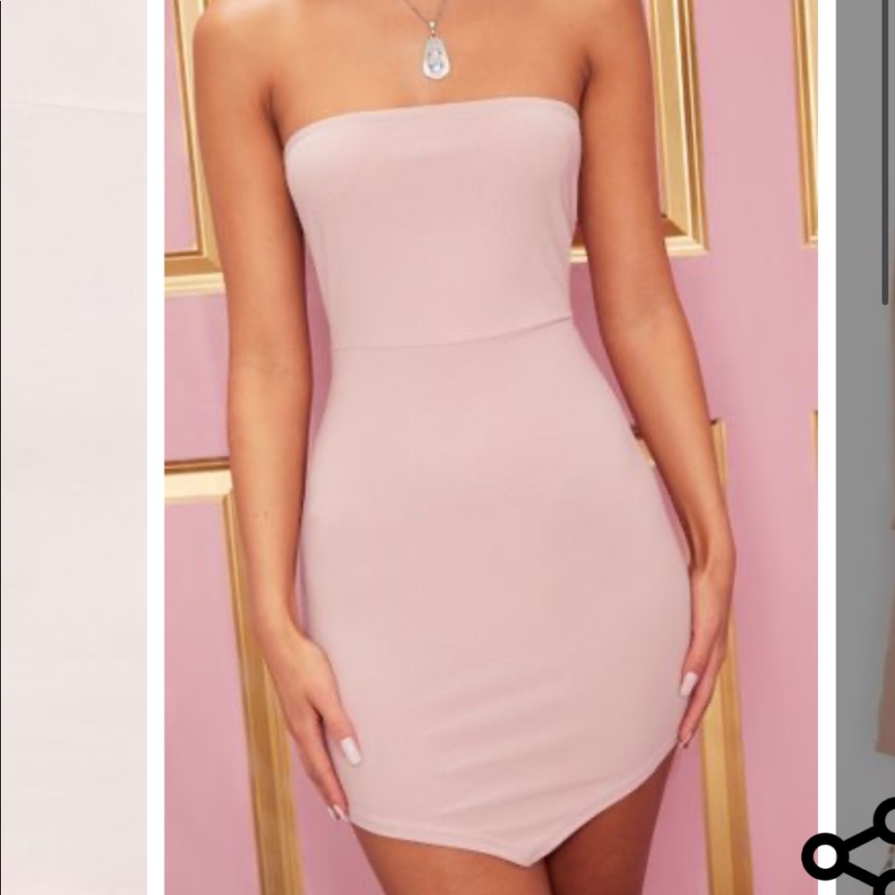 Blush pink mini dress